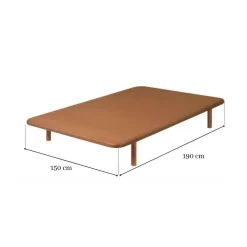 Divanlín Base Tapizada Tejido 3D Color cerezo 150x190 cm DL12082