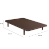 Divanlín Base Tapizada Wengué 90x190 cm DL27055