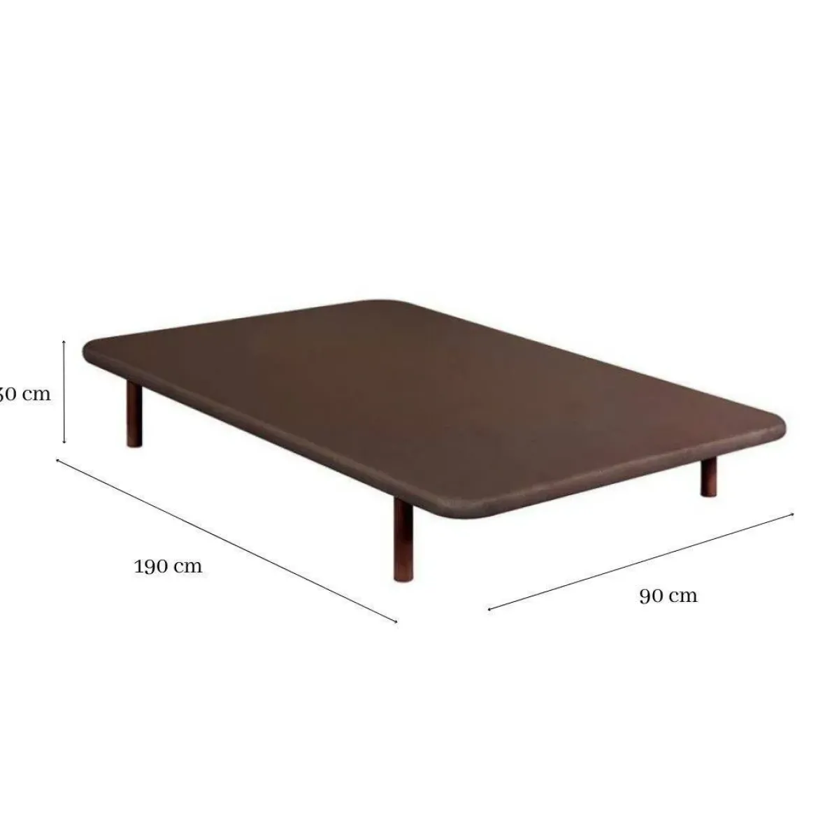 Divanlín Base Tapizada Wengué 90x190 cm DL27055