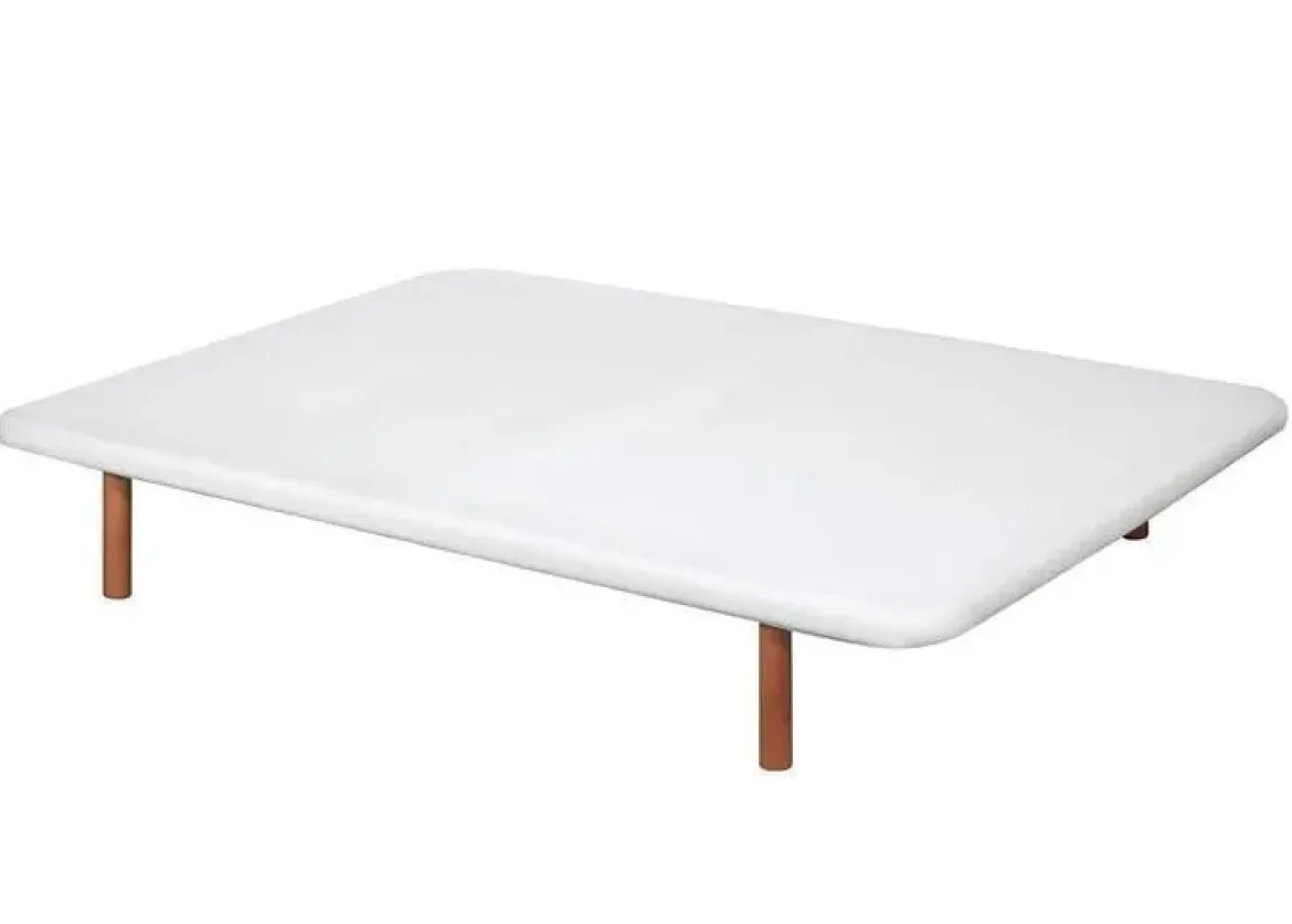 Divanlín 150x190 cm tapizado en tejido 3D transpirable en color blanco