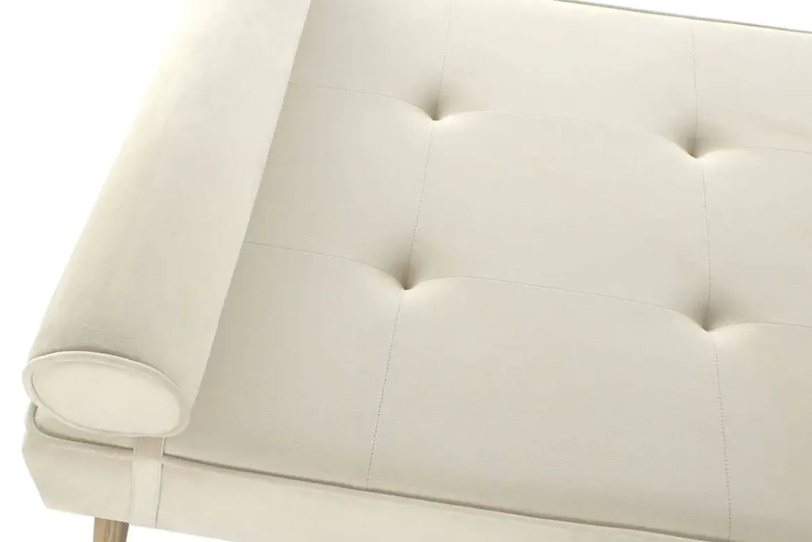 Diván Tapizado en Poliéster Color Crema MB-220929