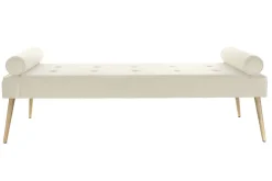 Diván Tapizado en Poliéster Color Crema MB-220929