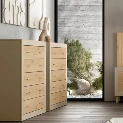 Dormitorio JORDAN EVO de melamina en Acabados Roble, Perla Nº 8