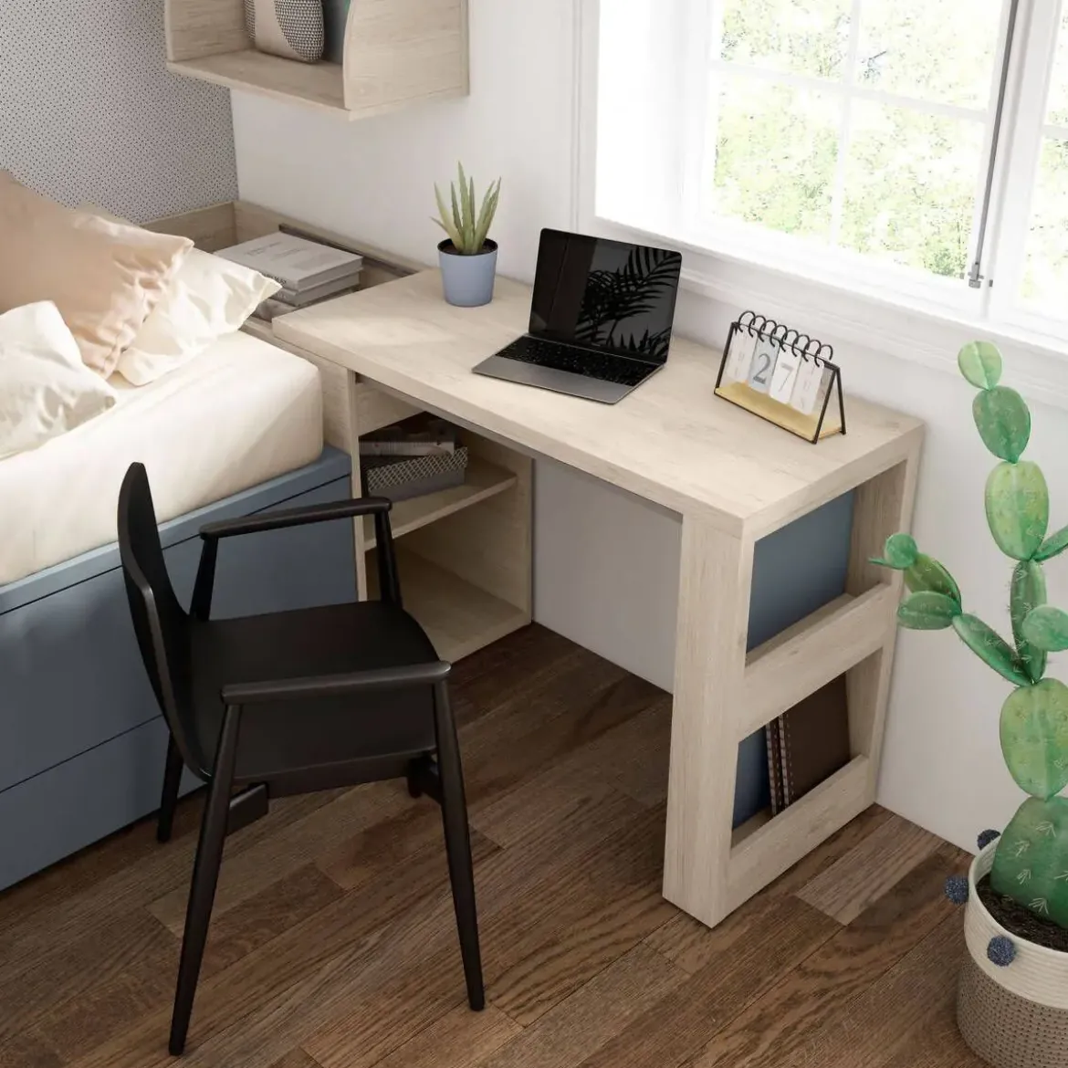 Dormitorio Juvenil Bicama con Armario 2P y Arcón Escritorio ADAPT 15