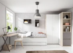 Dormitorio Juvenil Bicama y Armario Rincón Plegable ADAPT 22