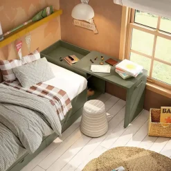 Dormitorio Juvenil Compacto con Armario de Rincón DELULU 18