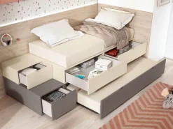 Dormitorio Juvenil con Cajones Apilables y Escritorio ADAPT 39