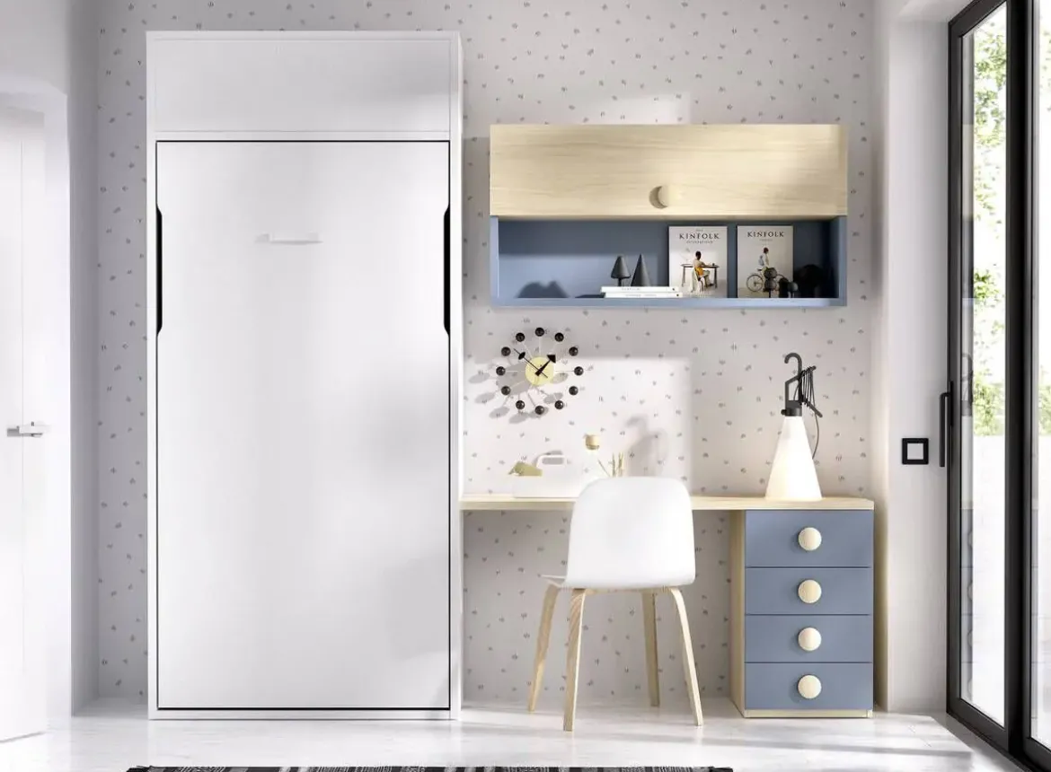 Dormitorio Juvenil con Cama Abatible y Mesa MUNDO JOVEN C409