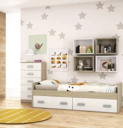 Dormitorio Juvenil con Cama Nido 2 Cajones Puccini-Andersen DONALD+ 9