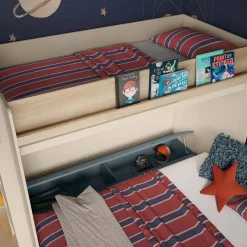 Dormitorio Juvenil con Litera y Cama BLOC 135 cm DELULU 52