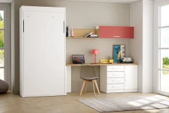 Dormitorio Juvenil LIDER GO 243 Acabado en Blanco/Bambú/Terraco