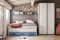 Dormitorio Juvenil LIDER GO 205 Acabados Hibernian/Azulón