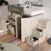 Dormitorio Juvenil SAND/VULCANO con Escritorio Extraíble y Ropero ADAPT 48