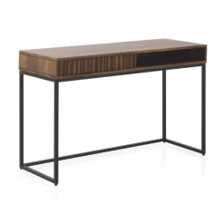 Escritorio con Cajón de Madera de Mango y Base Metálica GABAR 10816