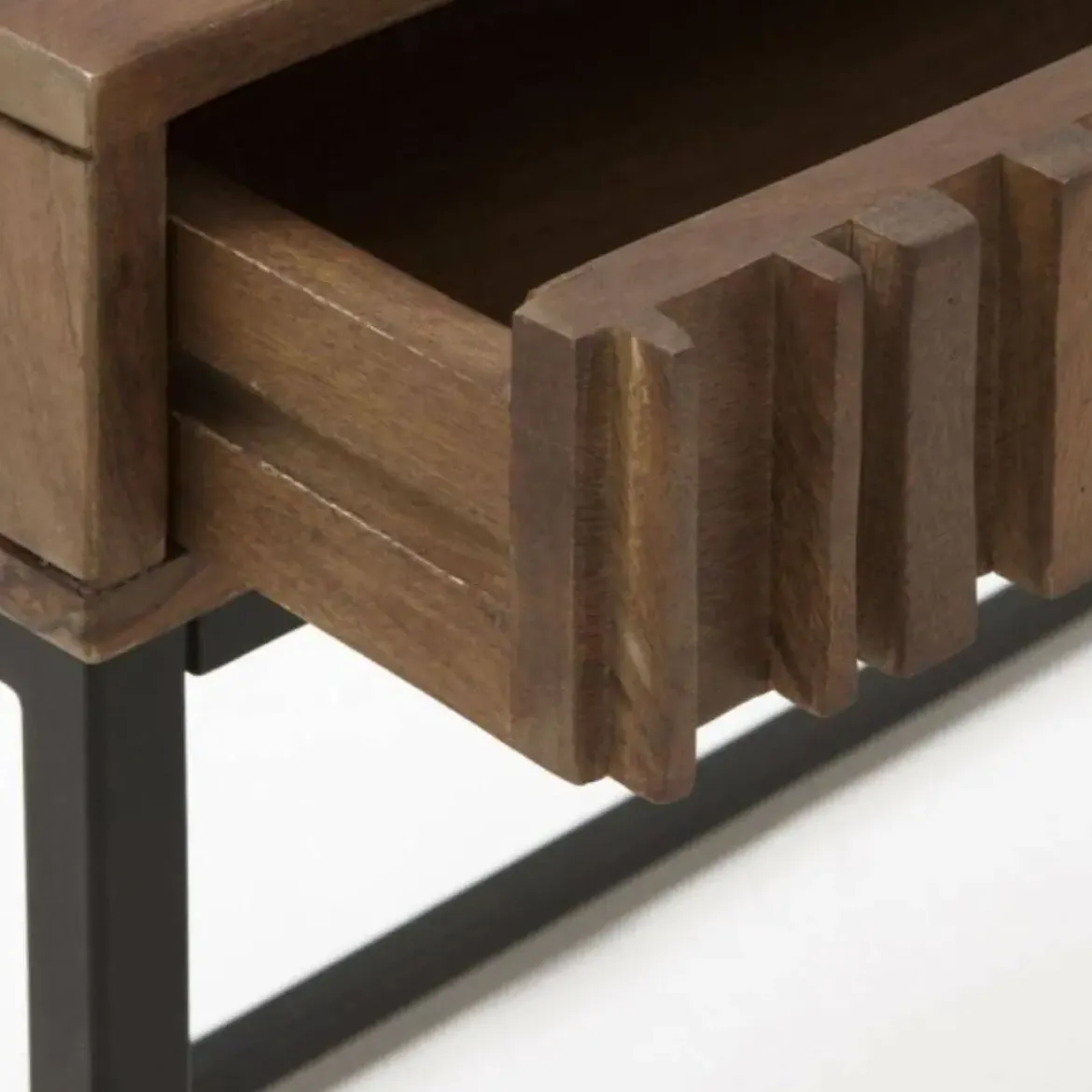Escritorio con Cajón de Madera de Mango y Base Metálica GABAR 10816