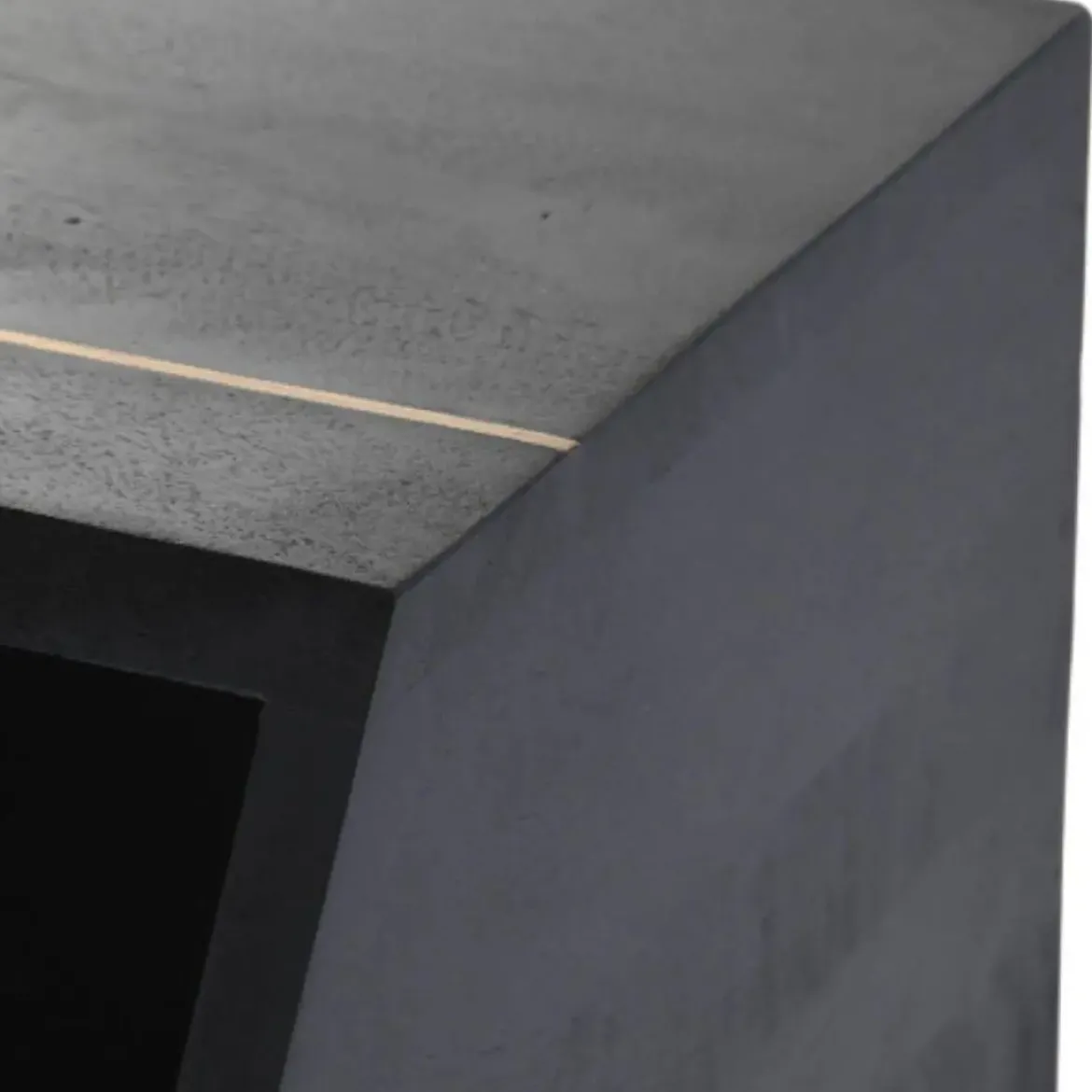 Escritorio de Madera de Mango Color Negra con Detalles Dorados MB-182710