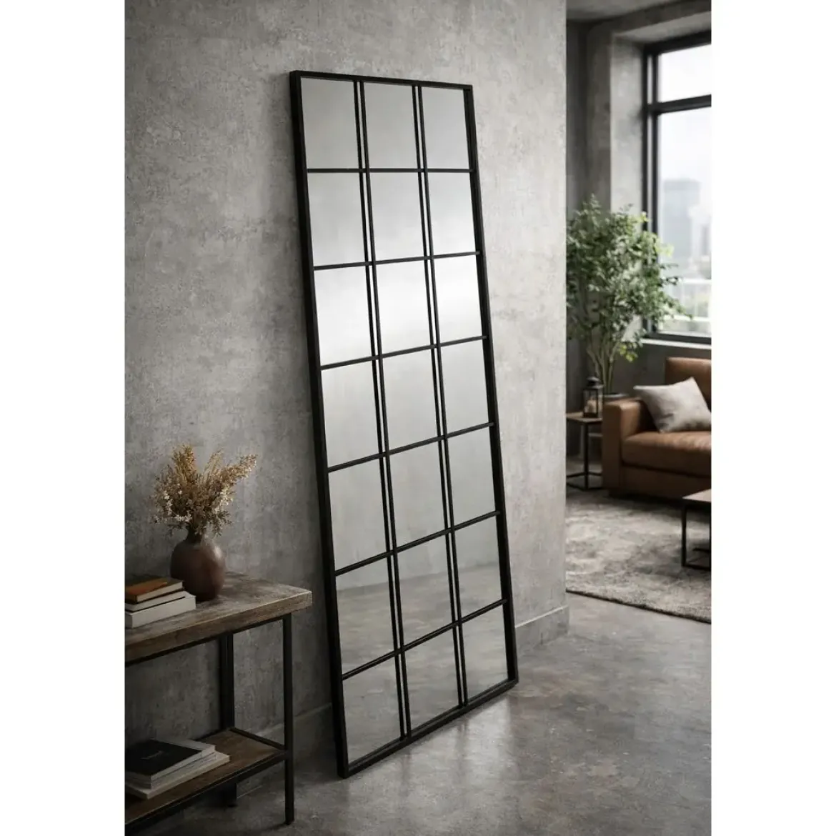 Espejo color Negro con efecto Ventana 180 cm 153405