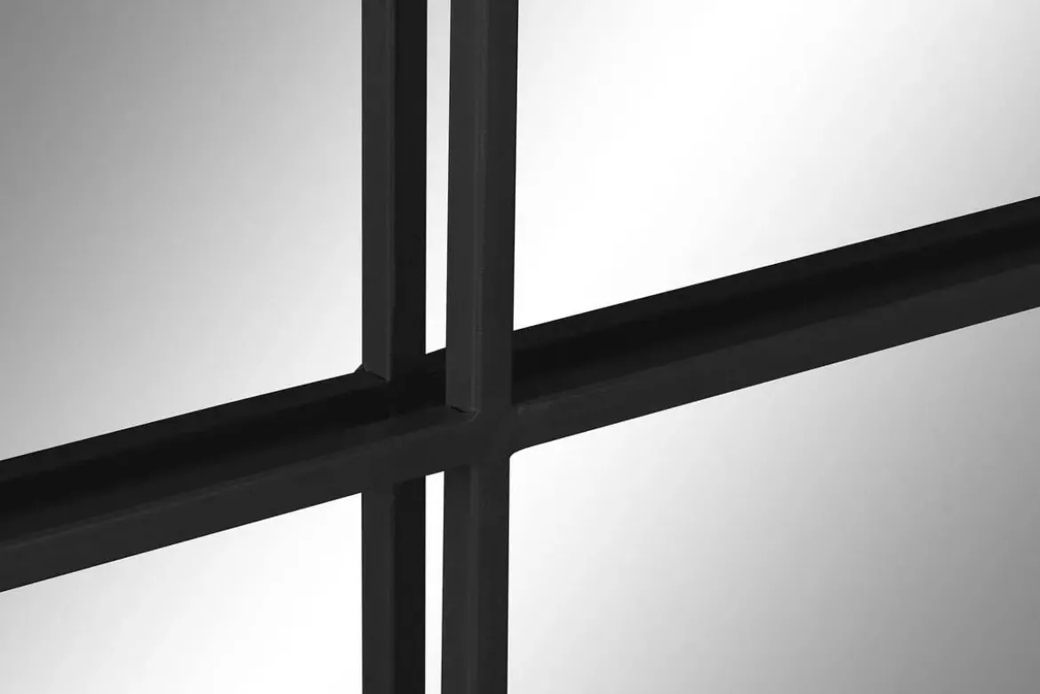 Espejo Cuadrado Decorativo en Hierro Negro 122 cm ES-218703