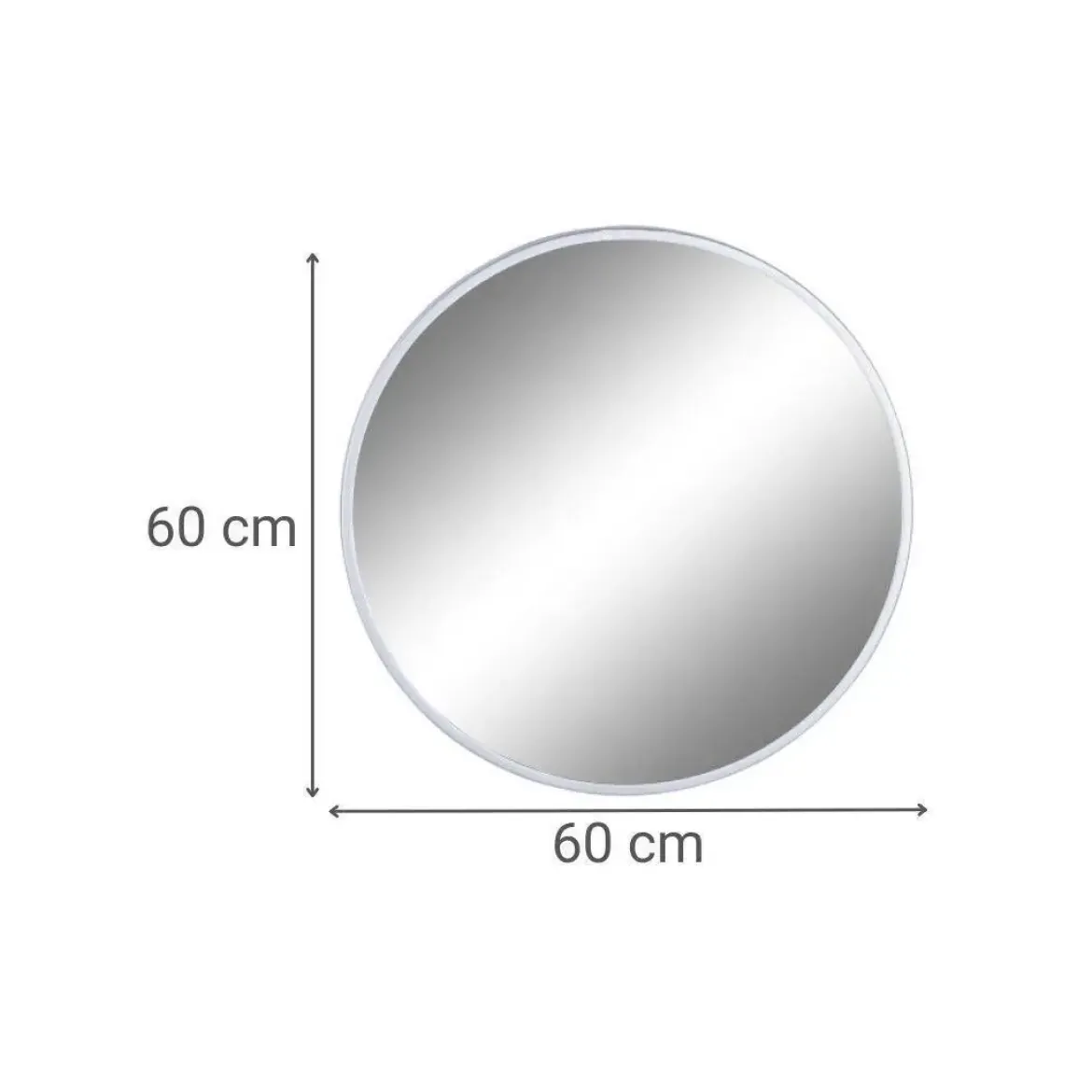 Espejo Decorativo de Hierro Plateado 60x60 ES-204893