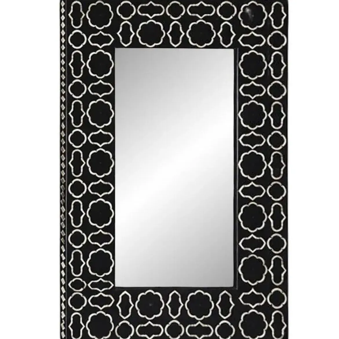 Espejo Decorativo de Mango con Detalles en Hueso MB-228445