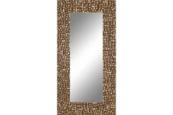 Espejo Decorativo de Mango Marrón Gran Formato Vertical ES-214911