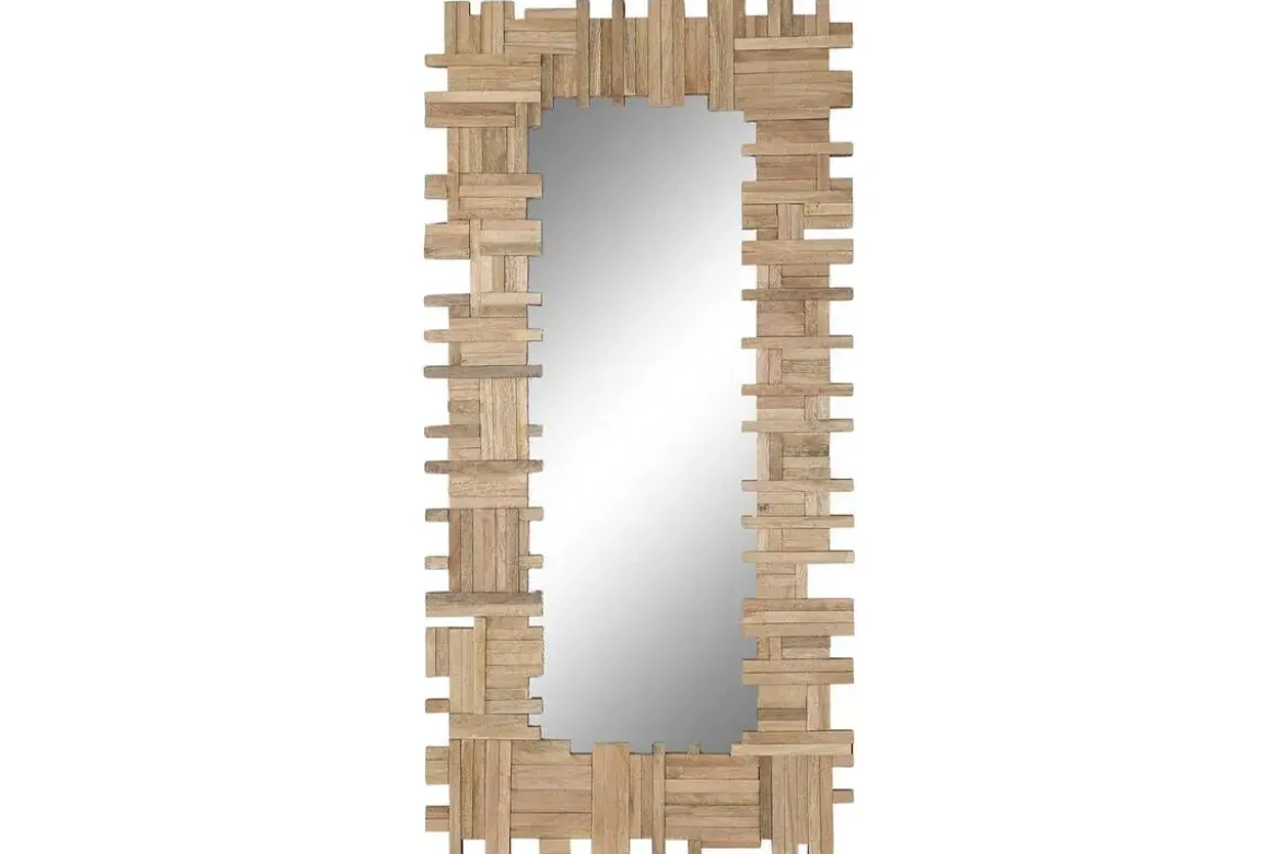 Espejo Decorativo de Mango Natural Troncos 3D ES-214914