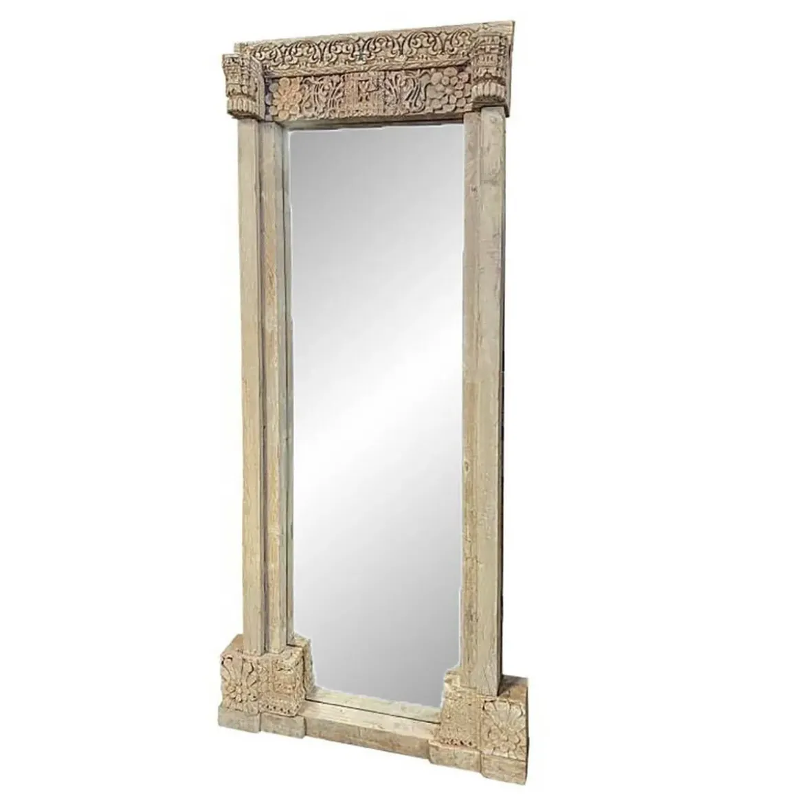 Espejo Decorativo de Teca Natural Formato Vertical ES-227236