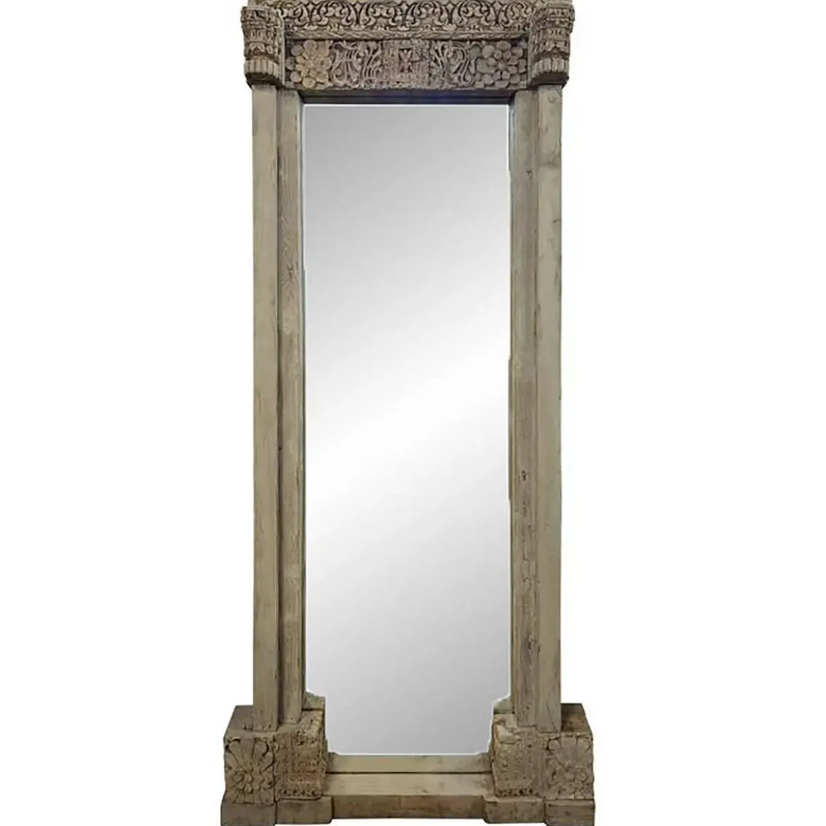 Espejo Decorativo de Teca Natural Formato Vertical ES-227236