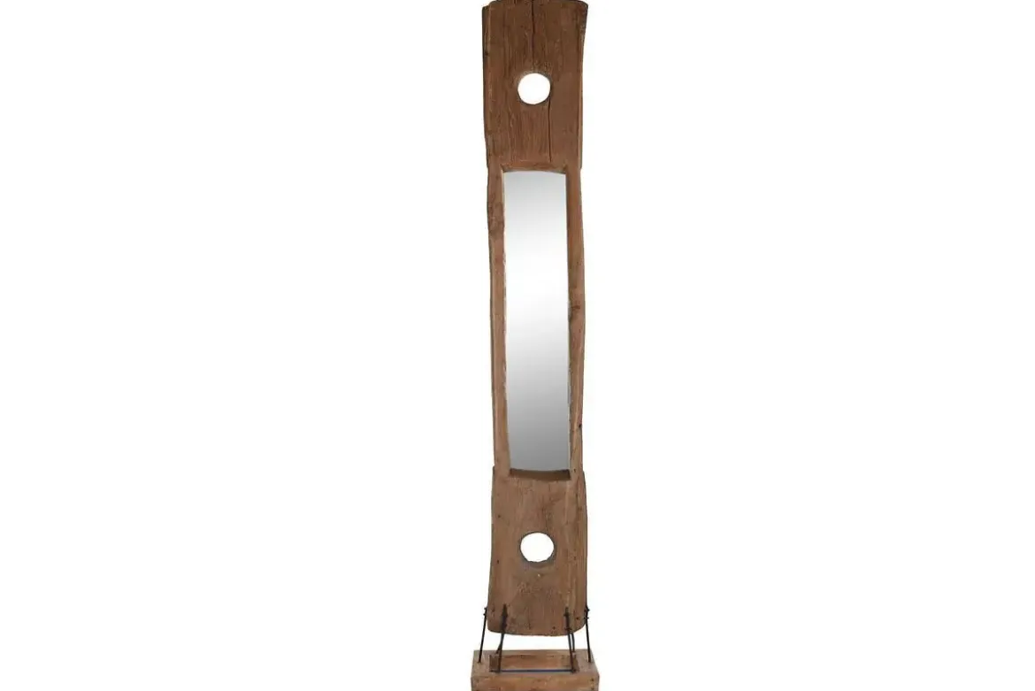 Espejo Decorativo de Teca y Cristal Pieza Única ES-217925