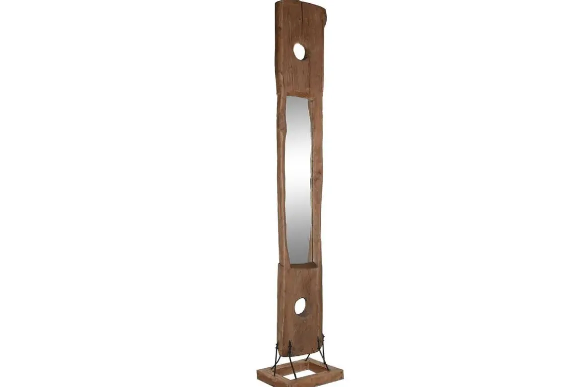 Espejo Decorativo de Teca y Cristal Pieza Única ES-217925