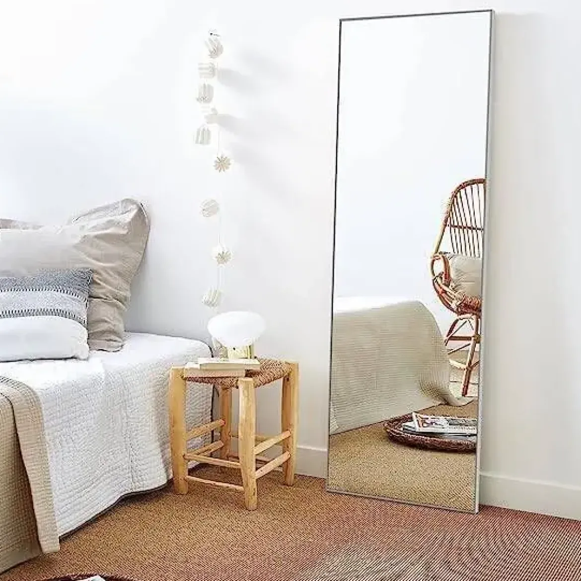 Espejo de Cristal 166 cm Borde Color Blanco NORDIC MBLDOR0000017