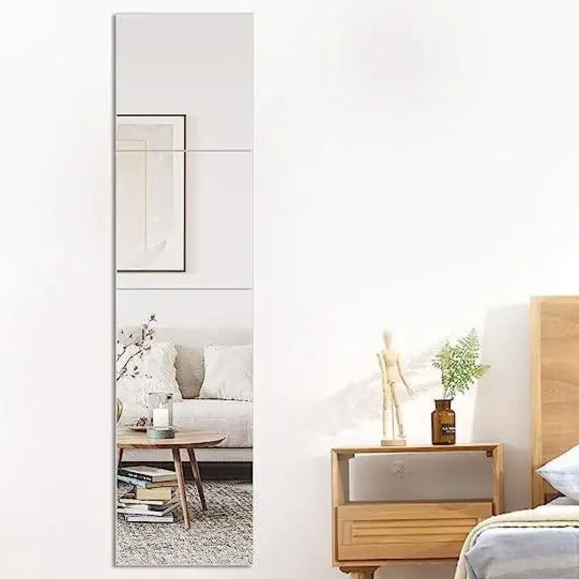 Espejo de Cristal 166 cm Borde Color Blanco NORDIC MBLDOR0000017