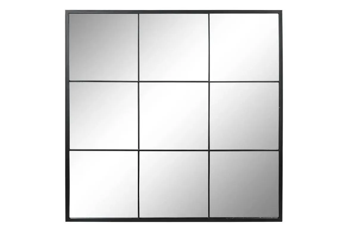 Espejo de Hierro Cristal Negro 90x2x90 ES-195696