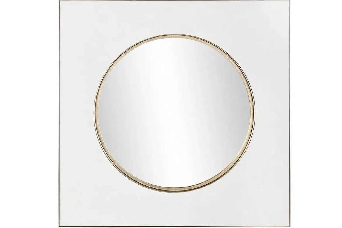 Espejo de Pared Cuadrado en Metal Blanco ES-209305