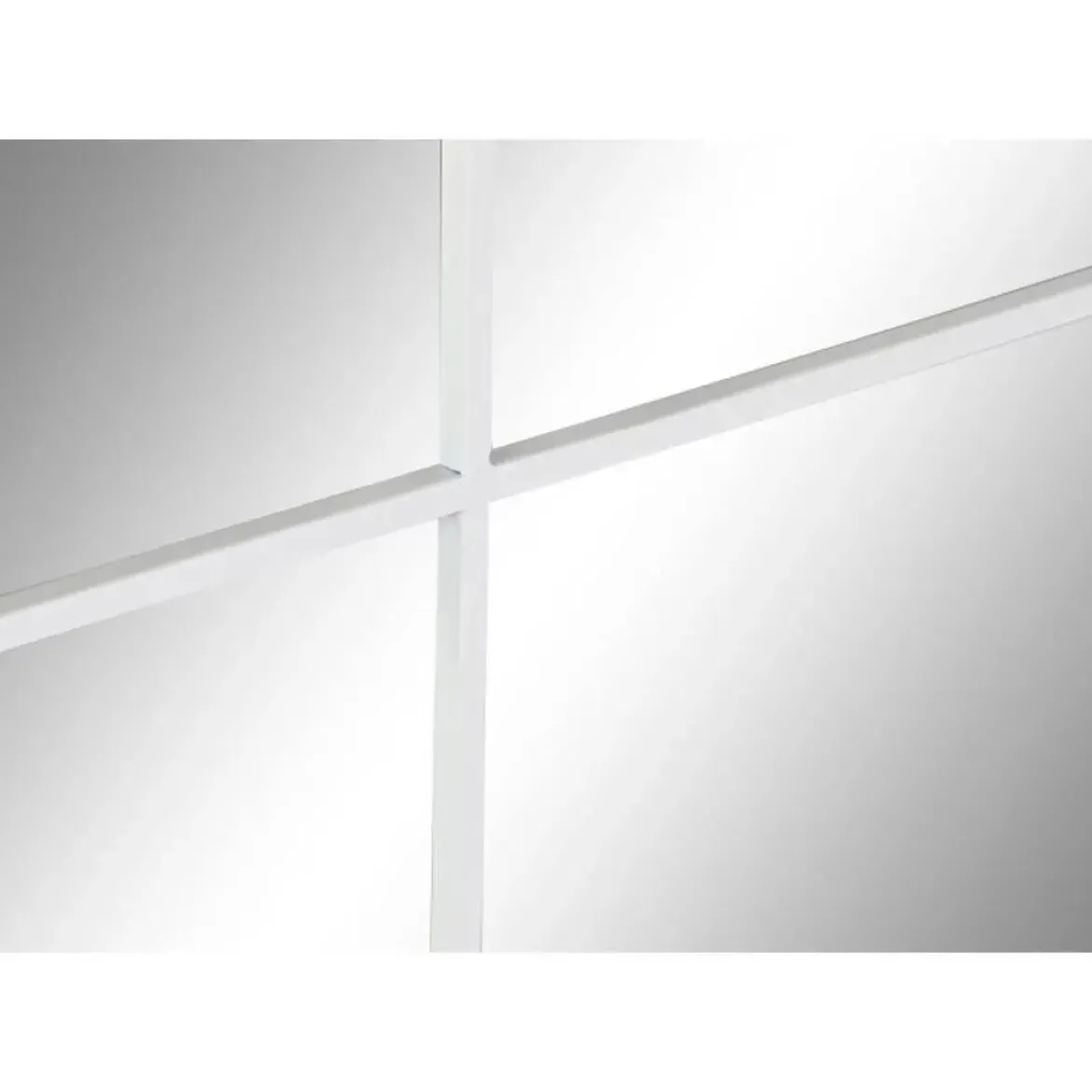 Espejo de Pared de Cristal y Hierro Blanco de 90x150 cm ES-204882