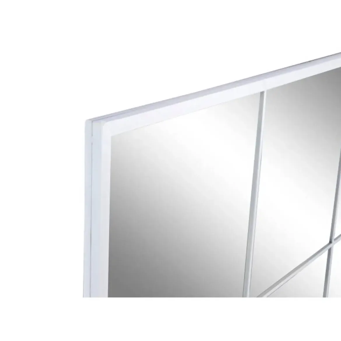 Espejo de Pared de Cristal y Hierro Blanco de 90x150 cm ES-204882