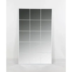 Espejo de Pared de Cristal y Hierro Blanco de 90x150 cm ES-204882