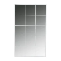 Espejo de Pared de Cristal y Hierro Blanco de 90x150 cm ES-204882