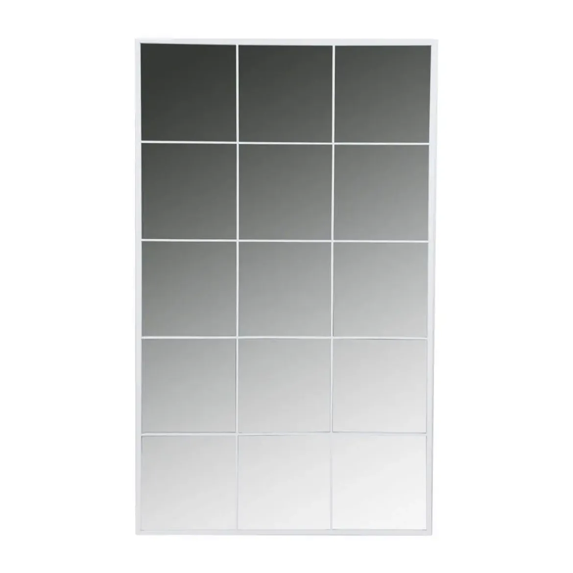 Espejo de Pared de Cristal y Hierro Blanco de 90x150 cm ES-204882