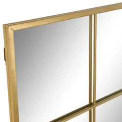 Espejo de Pared de Cristal y Hierro Dorado de 90x120 cm ES-198819