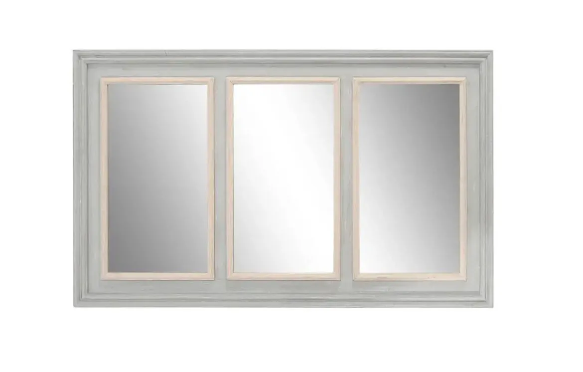 Espejo de Pared de Madera Gris ES-209927