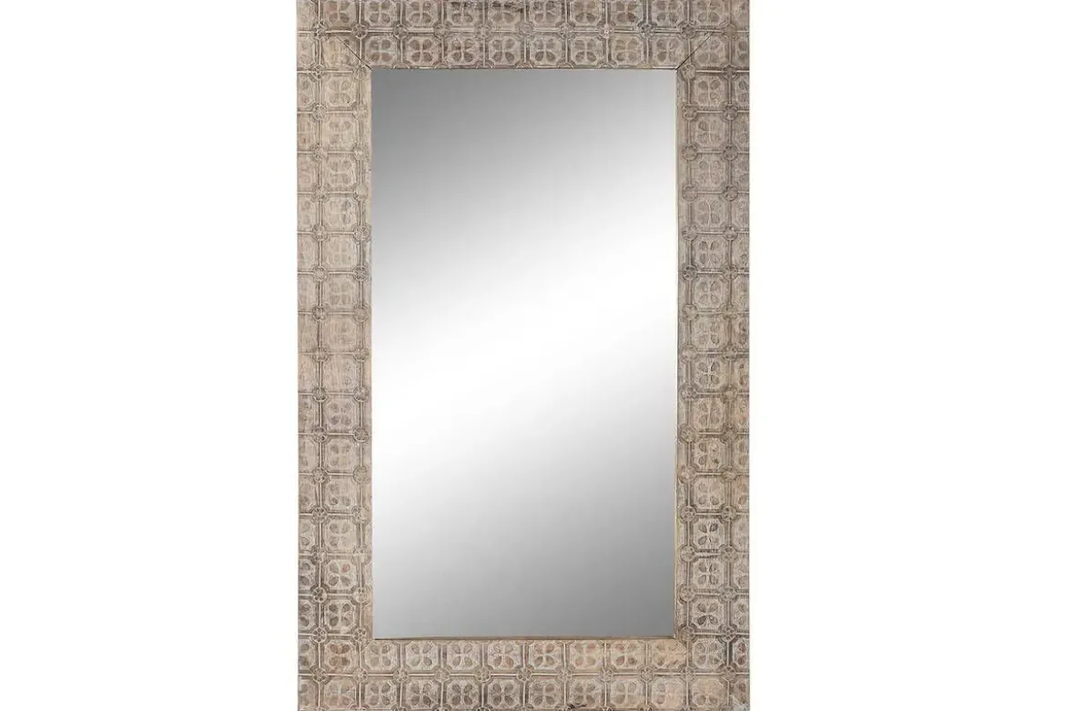 Espejo de Pared de Madera Natural LD-204998