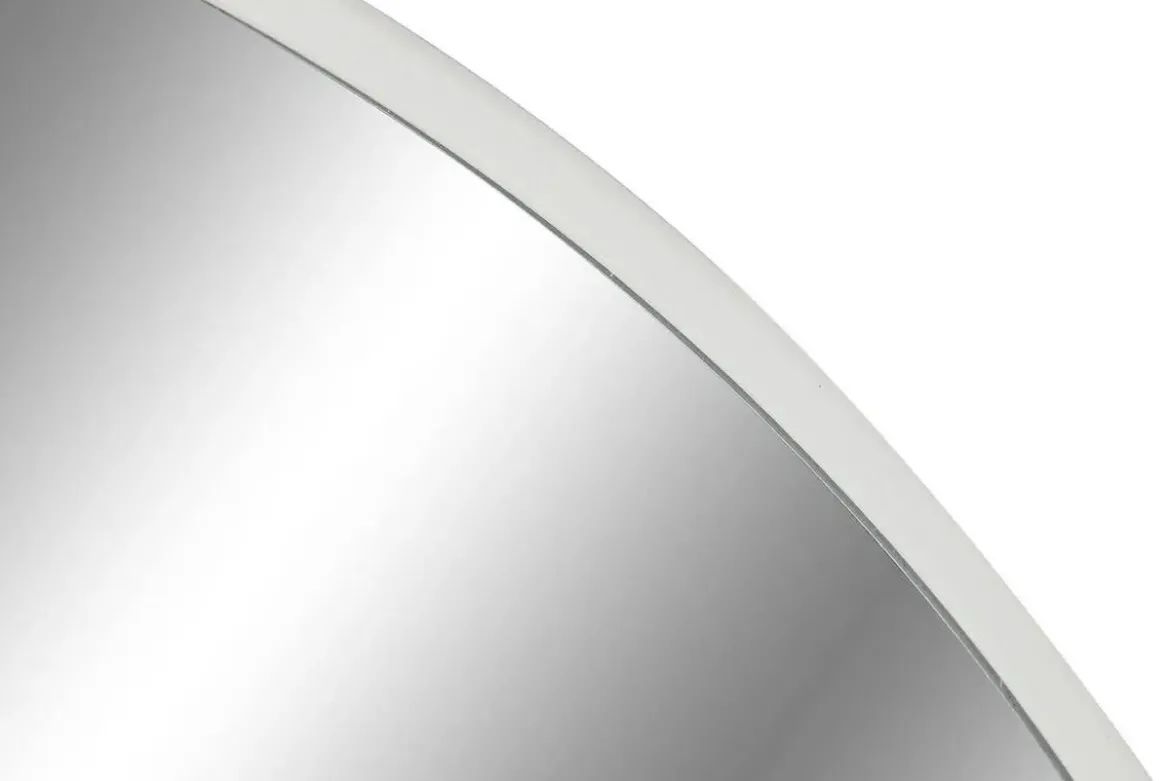 Espejo de Pared Redondo de Metal Blanco 100 cm ES-211494