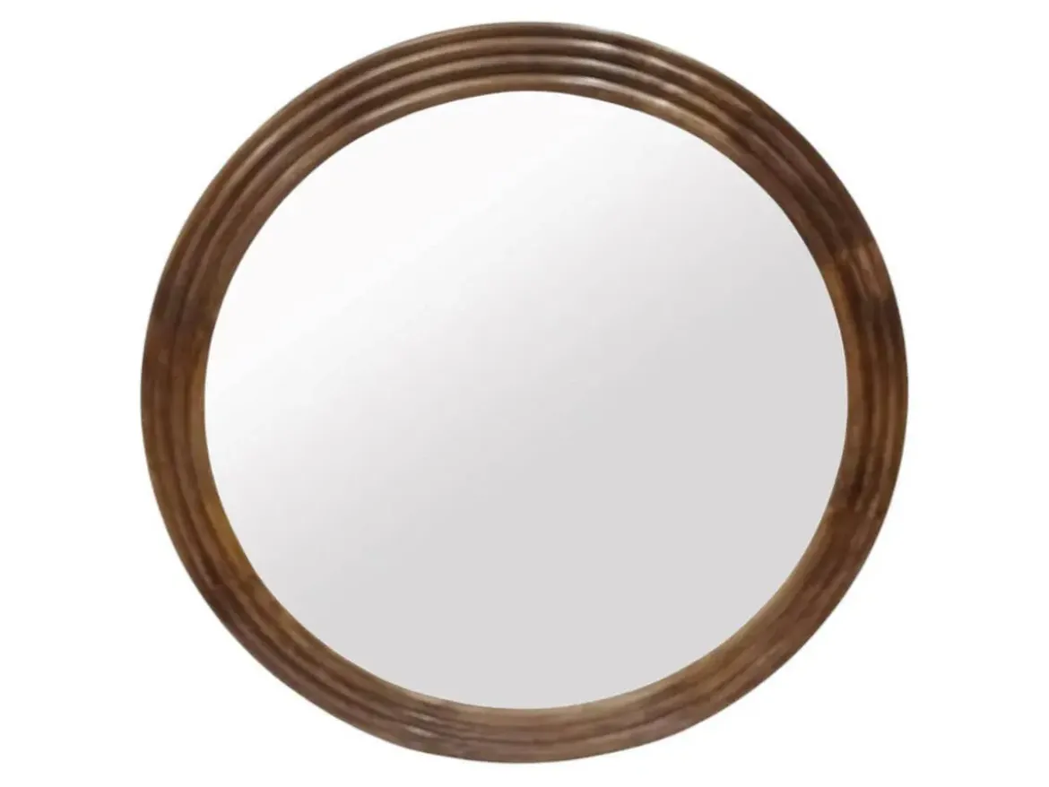 Espejo de Pared Redondo 3D Natural ES-230384