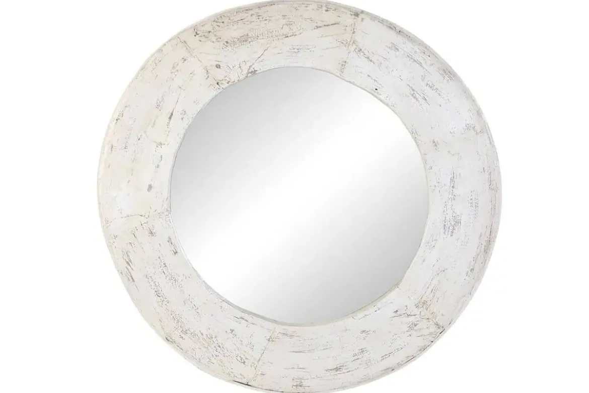 Espejo de Pared RUEDA Blanco Decapé ES-227818