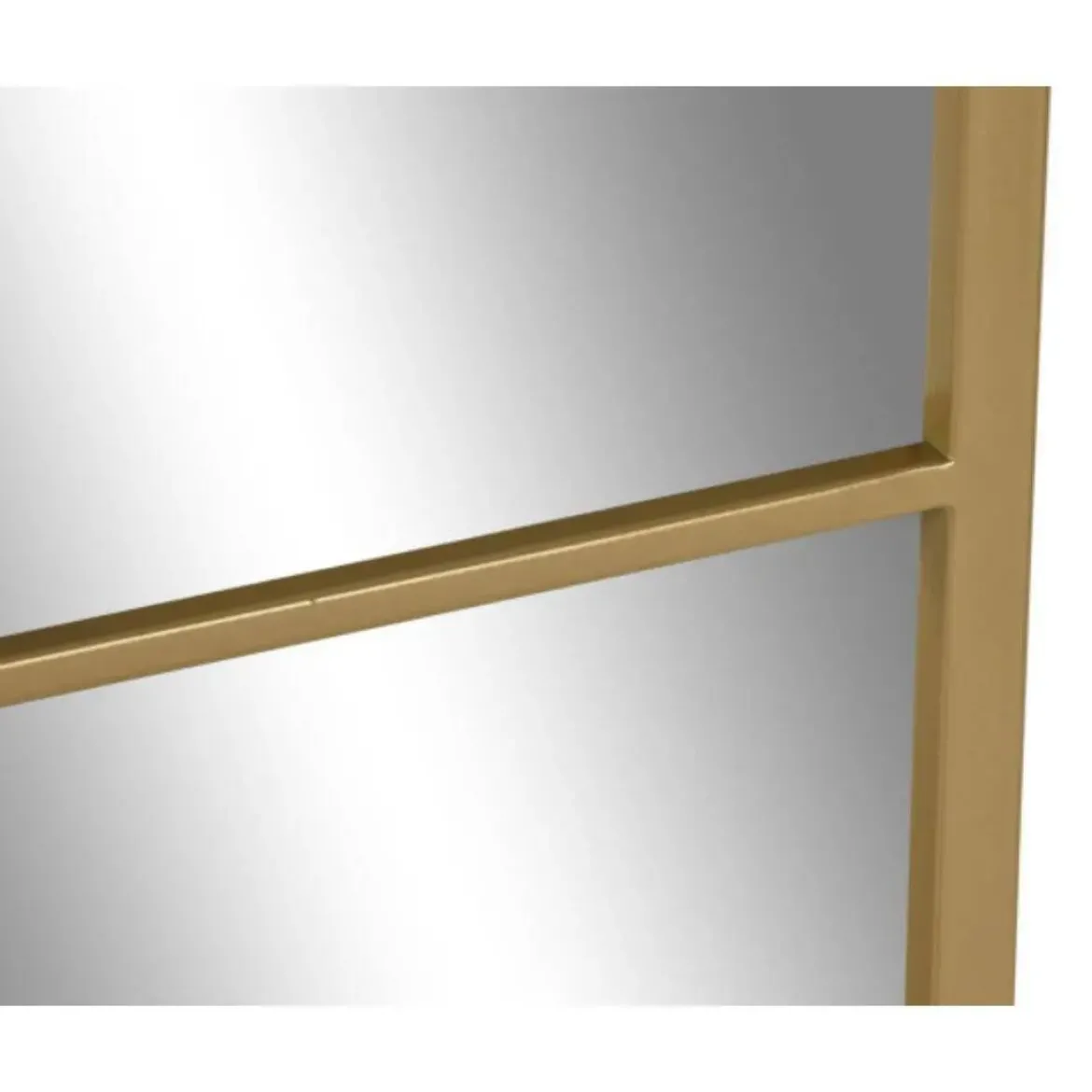 Espejo de Pared Vertical de Cristal y Hierro Dorado de 90 cm ES-215377