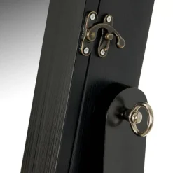 Espejo de Pie Joyero Negro de Madera