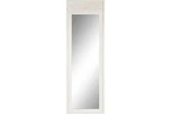 Espejo de Pie Vestidor Mango y Ratán Blanco Roto MB-215078