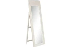 Espejo de Pie Vestidor Mango y Ratán Blanco Roto MB-215078