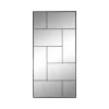 Espejo Geométrico de Pared de Cristal y Hierro Negro de 90x180 cm ES-215376